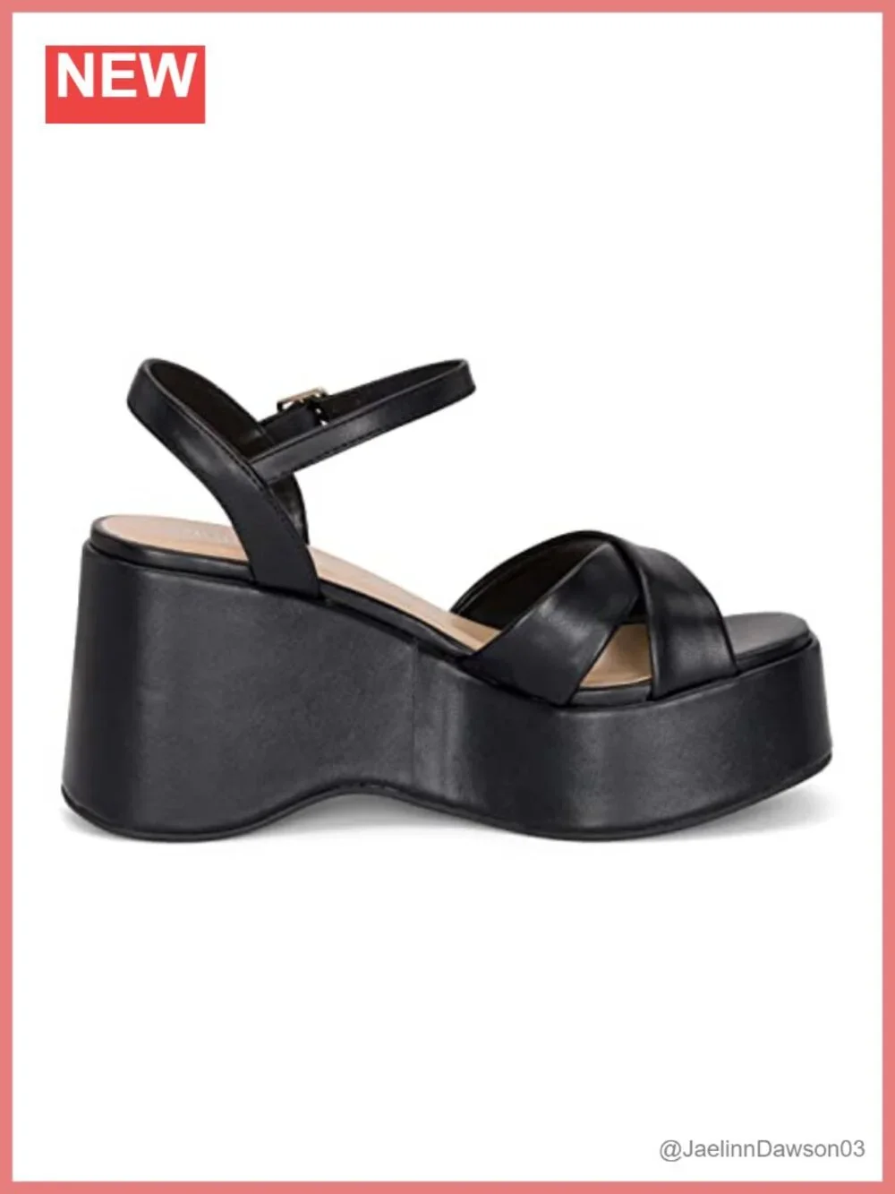 Chariot & Co Daystar Women's Open Toe Ankle Strap Wedge Heels Platform PU